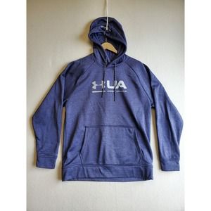 Under Armour Storm Coldgear Adult Mens Loose Fit Blue Pullover Hoodie Sweatshirt